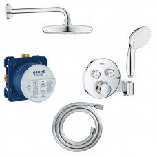 Душ система GROHTHERM SMARTCONTROL душ (вбуд.термост.29120+вбуд.частин.35600+лійка(1пол)+шланг1,5м+в