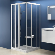 Душ. штора ASRV 3-80 transparent, квадр, скло (облік по створках