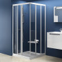 Душ. штора ASRV 3-80 transparent, квадр, скло (облік по створках