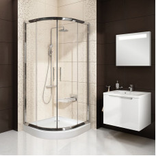 Душ. штора XP1CP 4-90 R-550 transparent, полір.алюмін.