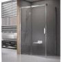 Душ. кабіна MSDPS 120/90 L, transparent, Профіль полір. алюм.