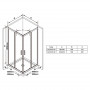 Душ. штора BLSRV 2-80 transparent, полір.алюмін, скло