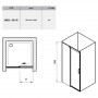 Душ. двері MSD 2-100 R, transparent, Профіль сатін