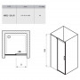 Душ. двері MSD 2-120 L, transparent, Профіль полір. алюм.