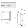 Душ. двері MSD 2-120 L, transparent, Профіль сатін