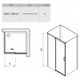 Душ. кабіна MSDPS 120/80 L, transparent, Профіль сатін
