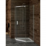 Душ шторка NEW KOMFORT 90х90x190см, пятикутна, розпаш, скло Прозор, проф хр
