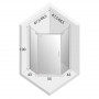 Душ шторка NEW KOMFORT 90х90x190см, пятикутна, розпаш, скло Прозор, проф хр