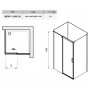 Душ. кабіна MSDPS 110/80 L, transparent, профіль сатін
