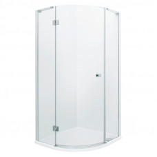 Душ. штора Metropolis RONDO 90см, хром, скл Прозор, две части (AMP3609012M)