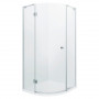 Душ. штора Metropolis RONDO 90см, хром, скл Прозор, две части (AMP3609012M)