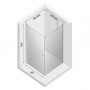Душ шторка NEW SOLEO 90х90x195см, квадратна, розпаш, скло Прозор, проф хром
