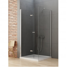 Душ шторкаNEW SOLEO 90х100x195см, L, прямокутна, скло прозор, проф хром