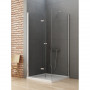 Душ шторкаNEW SOLEO 90х100x195см, L, прямокутна, скло прозор, проф хром